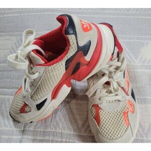 Adidas x Fiorucci Yung-1‎ Women’s Sneakers Size 8 Cream Red Retro Mesh Suede